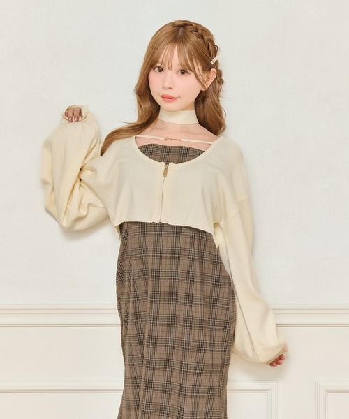 apres jour(アプレジュール)の「【ニット別売り】アソートチェックマーメイドキャミワンピース(ワンピース・レディース・ブラック系その他/ボルドー/ブラウン系その他・X-LARGE/SMALL/MEDIUM)」の12枚目の写真