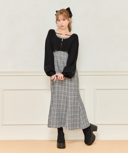 apres jour(アプレジュール)の「【ニット別売り】アソートチェックマーメイドキャミワンピース(ワンピース・レディース・ブラック系その他/ボルドー/ブラウン系その他・X-LARGE/SMALL/MEDIUM)」の7枚目の写真