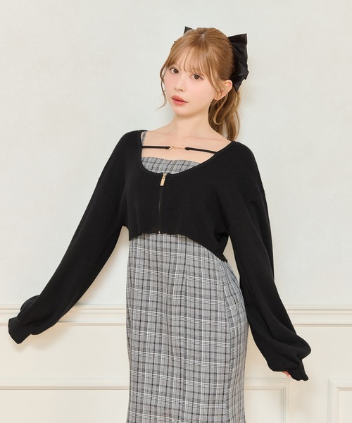 apres jour(アプレジュール)の「【ニット別売り】アソートチェックマーメイドキャミワンピース(ワンピース・レディース・ブラック系その他/ボルドー/ブラウン系その他・X-LARGE/SMALL/MEDIUM)」の4枚目の写真