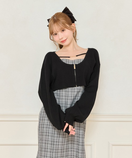 apres jour(アプレジュール)の「【ニット別売り】アソートチェックマーメイドキャミワンピース(ワンピース・レディース・ブラック系その他/ボルドー/ブラウン系その他・X-LARGE/SMALL/MEDIUM)」の6枚目の写真