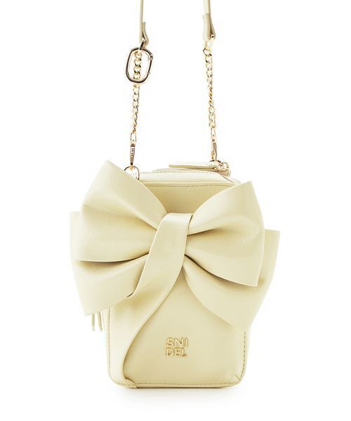 SNIDEL（スナイデル）の「リボンマルチショルダー&ケースセット（ショルダーバッグ・レディース・アイボリー/ブラック/キャメル/イエロー・F）」の9枚目の写真