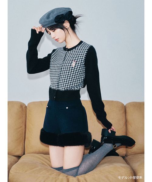 LILY BROWN（リリーブラウン）の「エコファ―ショートパンツ（その他パンツ・レディース・ホワイト/ブラック/ライトブルー・0/1）」の8枚目の写真