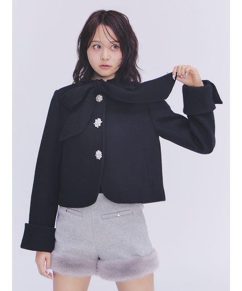 LILY BROWN（リリーブラウン）の「エコファ―ショートパンツ（その他パンツ・レディース・ホワイト/ブラック/ライトブルー・0/1）」の10枚目の写真