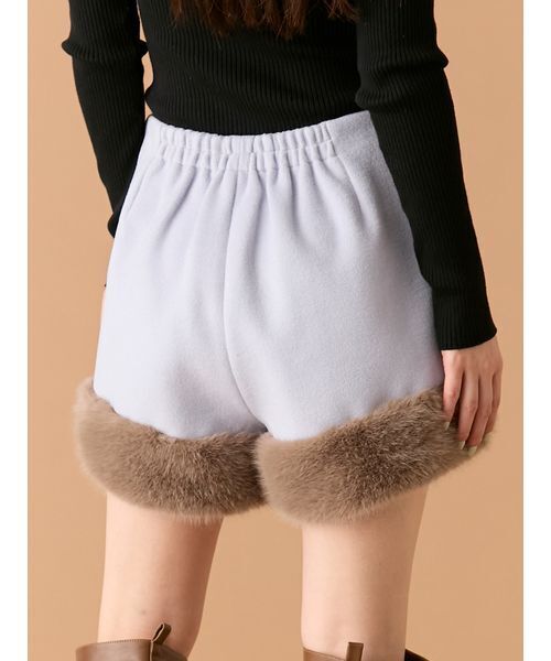 LILY BROWN（リリーブラウン）の「エコファ―ショートパンツ（その他パンツ・レディース・ホワイト/ブラック/ライトブルー・0/1）」の12枚目の写真