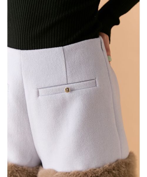 LILY BROWN（リリーブラウン）の「エコファ―ショートパンツ（その他パンツ・レディース・ホワイト/ブラック/ライトブルー・0/1）」の15枚目の写真