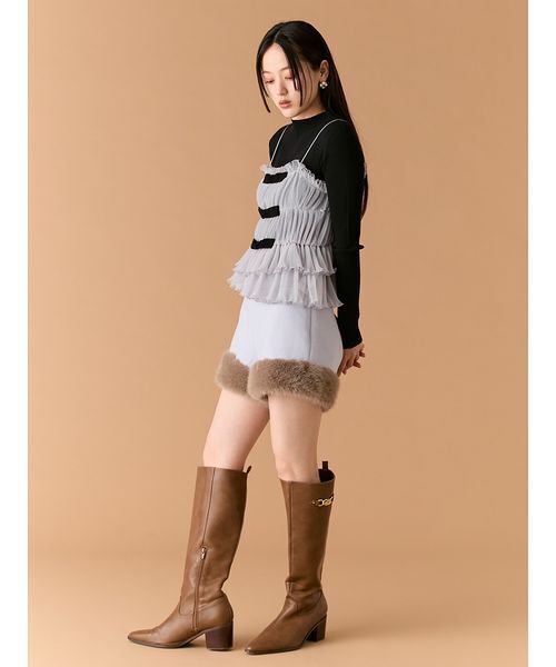 LILY BROWN（リリーブラウン）の「エコファ―ショートパンツ（その他パンツ・レディース・ホワイト/ブラック/ライトブルー・0/1）」の20枚目の写真