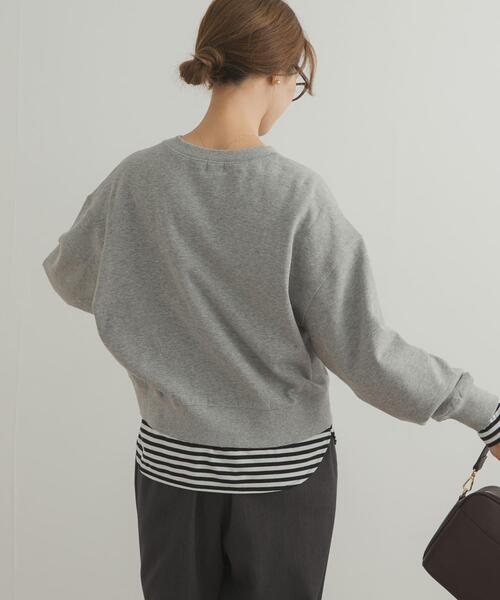 URBAN RESEARCH DOORS（アーバンリサーチドアーズ）の「『WEB/一部店舗限定カラー』コットンスウェットZIPカーディガン（カーディガン/ボレロ・レディース・ブラウン/グレー/チャコールグレー/ブルー・MEDIUM）」の10枚目の写真