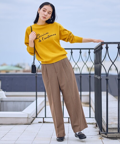ANY(エニィ)の「刺繍ロゴニット(ニット/セーター・レディース・イエロー系/ダークグリーン系/ライトグレー系/ネイビー系・F)」の15枚目の写真