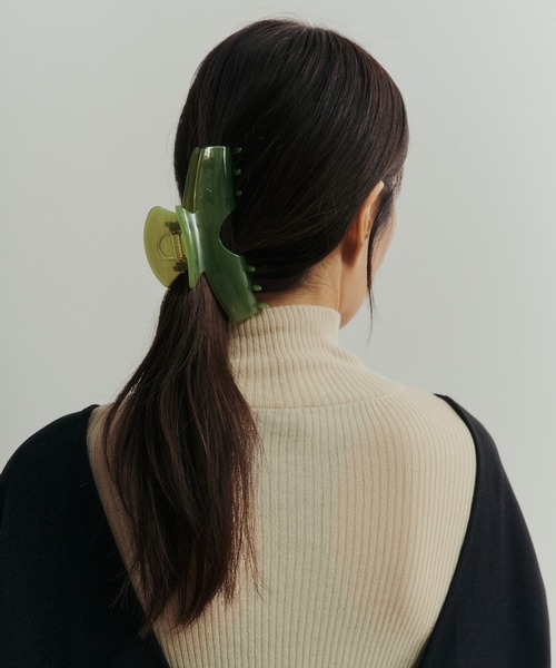 Libra Cue(リブラ キュー)の「ヘアクリップ(バレッタ/ヘアクリップ・レディース・ボルドー/ピンク/グリーン/ブラウン/ブラック・FREE)」の3枚目の写真