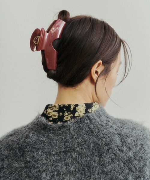 Libra Cue(リブラ キュー)の「ヘアクリップ(バレッタ/ヘアクリップ・レディース・ボルドー/ピンク/グリーン/ブラウン/ブラック・FREE)」の5枚目の写真