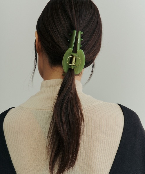 Libra Cue(リブラ キュー)の「ヘアクリップ(バレッタ/ヘアクリップ・レディース・ボルドー/ピンク/グリーン/ブラウン/ブラック・FREE)」の14枚目の写真