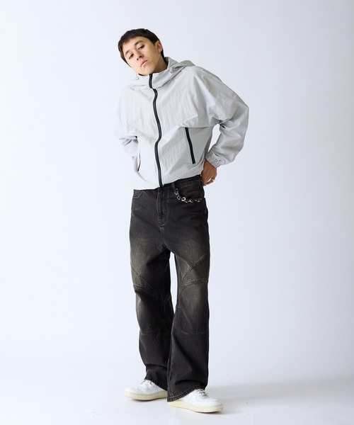 SUPPLIER(サプライヤー)の「SUPPLIER/サプライヤー Switching Pierced Baggy Jeanes オリジナルピアス ヴィンテージ加工デニムパンツ(デニムパンツ・メンズ・ブラック/ブルー・M/L)」の18枚目の写真