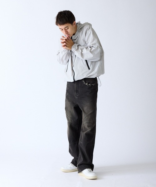 SUPPLIER(サプライヤー)の「SUPPLIER/サプライヤー Switching Pierced Baggy Jeanes オリジナルピアス ヴィンテージ加工デニムパンツ(デニムパンツ・メンズ・ブラック/ブルー・M/L)」の20枚目の写真