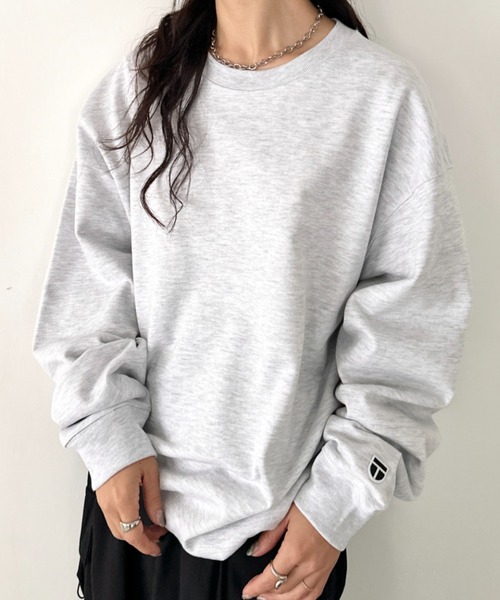 NEWTRAL PRODUCTS(ニュートラルプロダクツ)の「NEWTRAL(ニュートラル)/214 11.2oz Standard Emblem CN Sweat/サイズ展開多数 長袖 トップス プルオーバー スウェット(スウェット・レディース・グレー/ダークグリーン/アッシュグレー/ネイビー/ホワイト/サンドベージュ/ブラック・S/M/L/XL/XXL)」の4枚目の写真