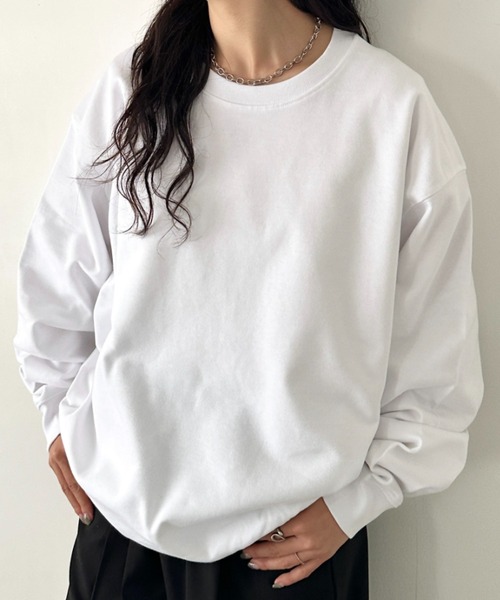 NEWTRAL PRODUCTS(ニュートラルプロダクツ)の「NEWTRAL(ニュートラル)/214 11.2oz Standard Emblem CN Sweat/サイズ展開多数 長袖 トップス プルオーバー スウェット(スウェット・レディース・グレー/ダークグリーン/アッシュグレー/ネイビー/ホワイト/サンドベージュ/ブラック・S/M/L/XL/XXL)」の10枚目の写真
