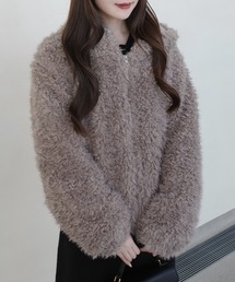 もこもこ ボア フーディ ブルゾン
