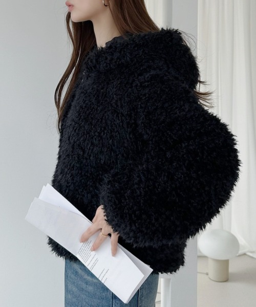 セール】もこもこ ボア フーディ ブルゾン（その他アウター）｜Ada