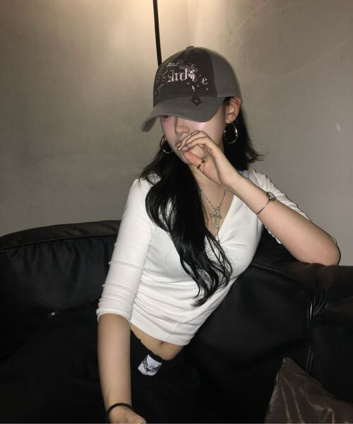 GILAARCHIVE（ギラアーカイブ）の「CROSS PATCHED PISTOL BALLCAP_GY（キャップ・レディース・その他・FREE）」の8枚目の写真