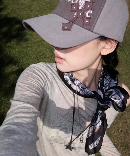 GILAARCHIVE（ギラアーカイブ）の「CROSS PATCHED PISTOL BALLCAP_GY（キャップ・レディース・その他・FREE）」の13枚目の写真