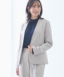 【レディーススーツ】(七五三・フォーマル)高身長 ノーカラージャケット(カセット対応)(トールサイズ)