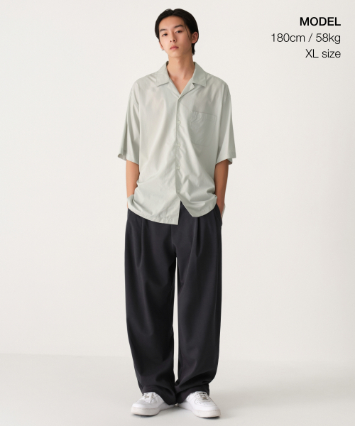 MUSINSA STANDARD（ムシンサスタンダード）の「リラックスドCRオープンカラー半袖シャツ[ダスティミント]（シャツ/ブラウス・メンズ・その他・SMALL/MEDIUM/LARGE/X-LARGE/XX-LARGE）」の2枚目の写真