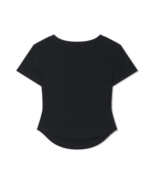 MOAA(モア)の「Side Ruche Curve Tee (BLACK)(Tシャツ/カットソー・レディース・その他・SMALL/MEDIUM)」の3枚目の写真