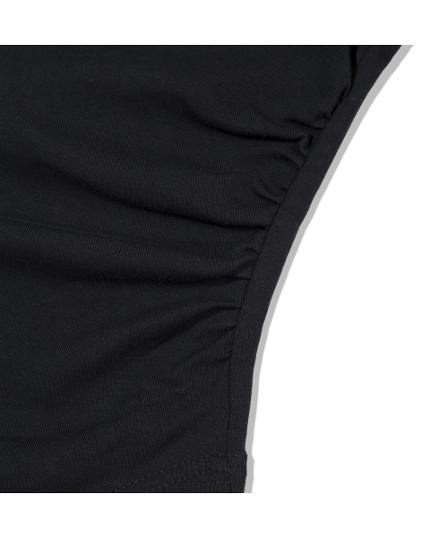 MOAA(モア)の「Side Ruche Curve Tee (BLACK)(Tシャツ/カットソー・レディース・その他・SMALL/MEDIUM)」の4枚目の写真