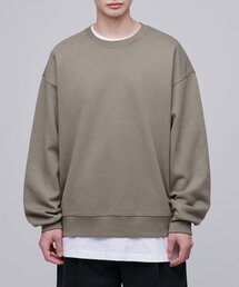 フラットテリーオーバーサイズスウェットシャツ[ダスティベージュ]