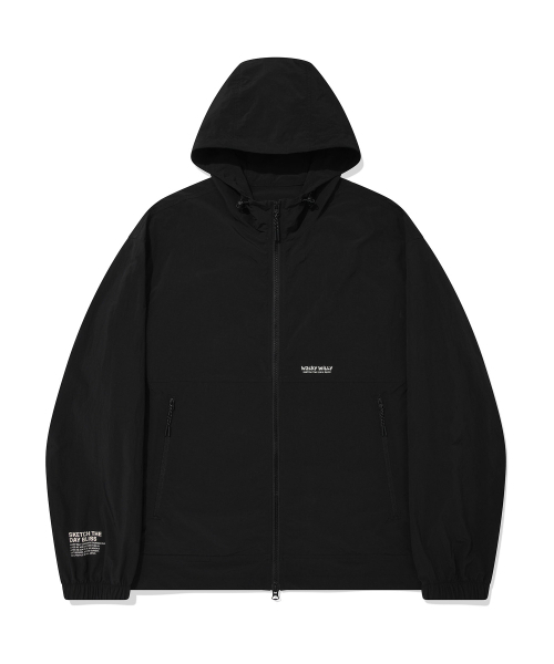 Wacky WiLLy(ワッキーウィリー)の「ライトフードウィンドブレーカー ブラック(ナイロンジャケット・レディース・その他・SMALL/MEDIUM/LARGE/X-LARGE)」の2枚目の写真