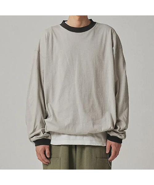XERO（ゼロ）の「Long Sleeve String Ringer T-Shirts [3 Colors]（Tシャツ/カットソー・レディース・ブラック/ライトグレー・LARGE/MEDIUM）」の2枚目の写真