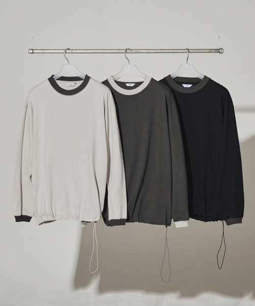 XERO（ゼロ）の「Long Sleeve String Ringer T-Shirts [3 Colors]（Tシャツ/カットソー・レディース・ブラック/ライトグレー・LARGE/MEDIUM）」の4枚目の写真