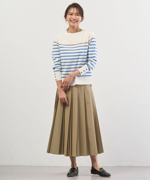 J.PRESS(ジェイプレス)の「Rayon Stretch Border ニット(ニット/セーター・レディース・ネイビー系1/ブルー系1/ブラウン系1・LARGE/MEDIUM)」の20枚目の写真