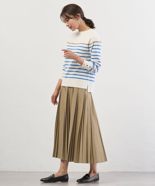 J.PRESS(ジェイプレス)の「Rayon Stretch Border ニット(ニット/セーター・レディース・ネイビー系1/ブルー系1/ブラウン系1・LARGE/MEDIUM)」の21枚目の写真