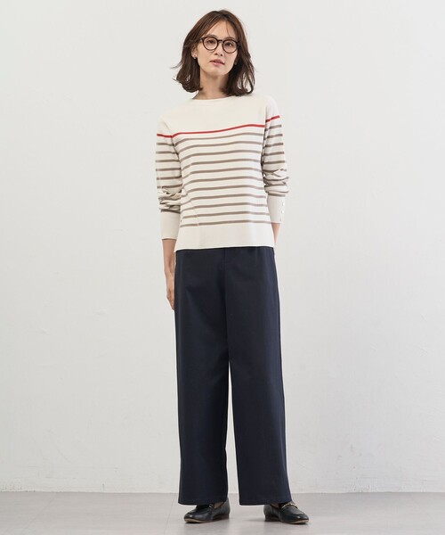 J.PRESS(ジェイプレス)の「Rayon Stretch Border ニット(ニット/セーター・レディース・ネイビー系1/ブルー系1/ブラウン系1・LARGE/MEDIUM)」の15枚目の写真