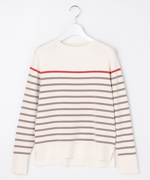 J.PRESS(ジェイプレス)の「Rayon Stretch Border ニット(ニット/セーター・レディース・ネイビー系1/ブルー系1/ブラウン系1・LARGE/MEDIUM)」の7枚目の写真