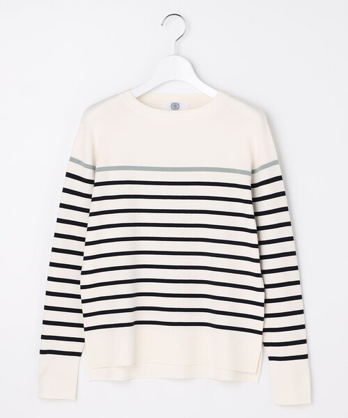 J.PRESS(ジェイプレス)の「Rayon Stretch Border ニット(ニット/セーター・レディース・ネイビー系1/ブルー系1/ブラウン系1・LARGE/MEDIUM)」の8枚目の写真