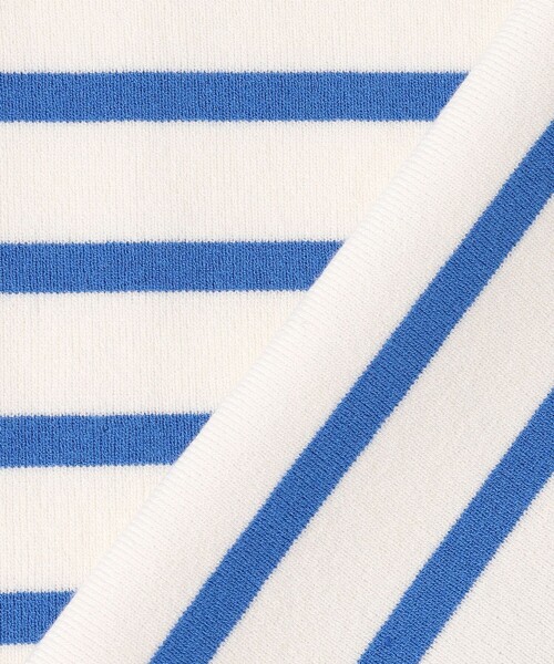 J.PRESS(ジェイプレス)の「Rayon Stretch Border ニット(ニット/セーター・レディース・ネイビー系1/ブルー系1/ブラウン系1・LARGE/MEDIUM)」の4枚目の写真