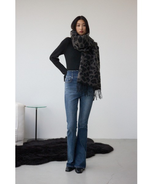 AZUL by moussy（アズールバイマウジー）の「ビッグレオパードストール（ストール/ショール・レディース・ブラウン系その他/グレー系その他・FREE）」の4枚目の写真