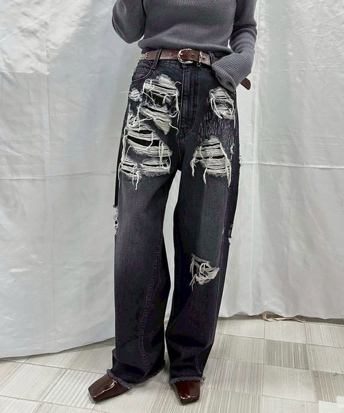 UND HARD DAMAGE LOOSE DENIM（デニムパンツ）｜Ameri（アメリ）の