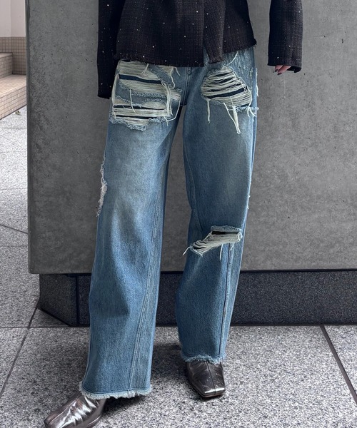UND HARD DAMAGE LOOSE DENIM（デニムパンツ）｜Ameri（アメリ）の