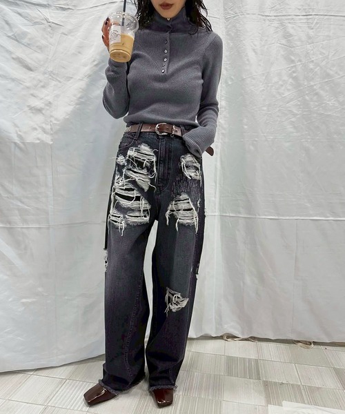 UND HARD DAMAGE LOOSE DENIM（デニムパンツ）｜Ameri（アメリ）の