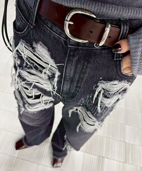 UND HARD DAMAGE LOOSE DENIM（デニムパンツ）｜Ameri（アメリ）の