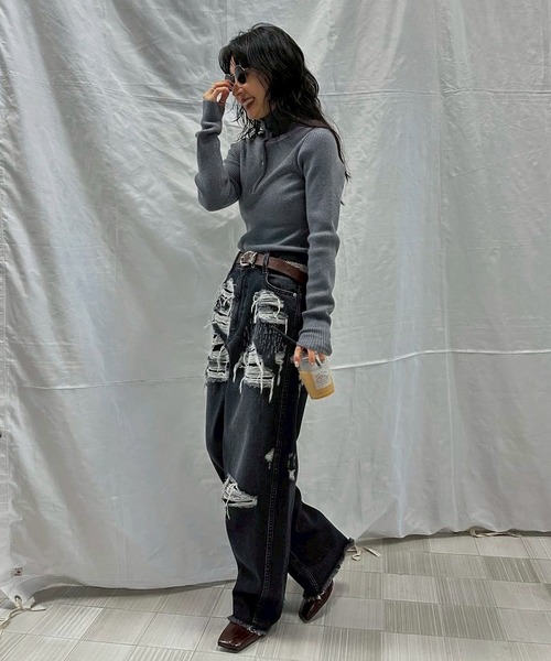 UND HARD DAMAGE LOOSE DENIM（デニムパンツ）｜Ameri（アメリ）の