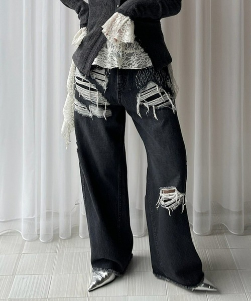 UND HARD DAMAGE LOOSE DENIM（デニムパンツ）｜Ameri（アメリ）の