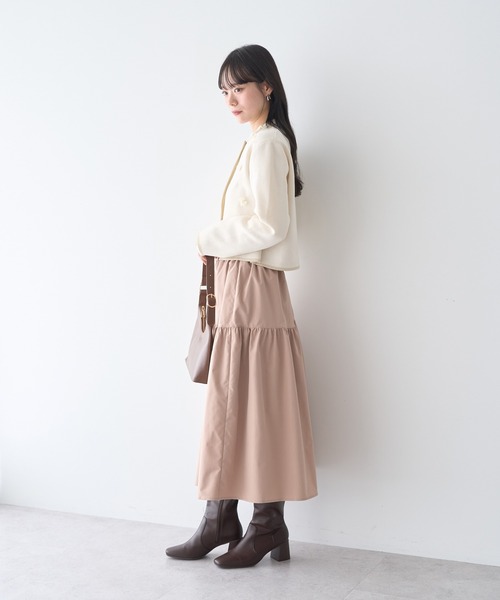 earth music&ecology(アースミュージックアンドエコロジー)の「フラワーモチーフニットカーディガン(ニット/セーター・レディース・アイボリー/ブラック・FREE)」の13枚目の写真