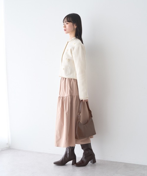 earth music&ecology(アースミュージックアンドエコロジー)の「フラワーモチーフニットカーディガン(ニット/セーター・レディース・アイボリー/ブラック・FREE)」の14枚目の写真