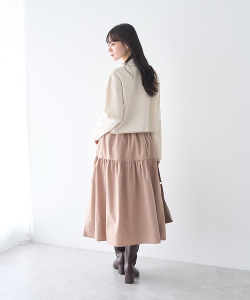 earth music&ecology(アースミュージックアンドエコロジー)の「フラワーモチーフニットカーディガン(ニット/セーター・レディース・アイボリー/ブラック・FREE)」の15枚目の写真