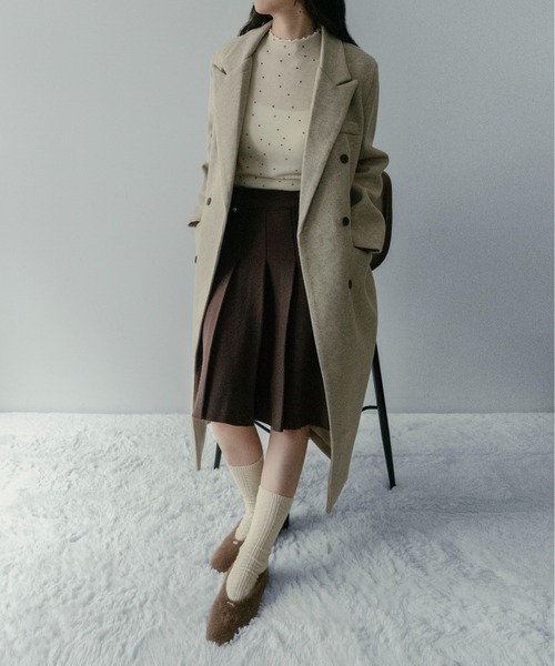 on:nue（オンニュ）の「【on:nue】[着用動画あり！/3色展開]ニットプリーツミディ丈スカート（スカート・レディース・グレー/ブラック/ブラウン・FREE）」の12枚目の写真