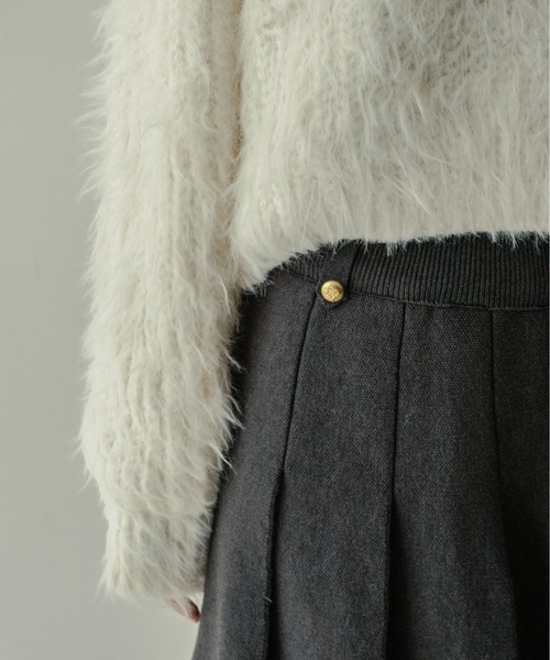 on:nue（オンニュ）の「【on:nue】[着用動画あり！/3色展開]ニットプリーツミディ丈スカート（スカート・レディース・グレー/ブラック/ブラウン・FREE）」の17枚目の写真