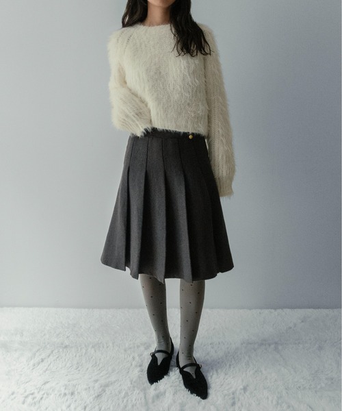 on:nue（オンニュ）の「【on:nue】[着用動画あり！/3色展開]ニットプリーツミディ丈スカート（スカート・レディース・グレー/ブラック/ブラウン・FREE）」の18枚目の写真